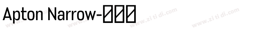Apton Narrow字体转换
